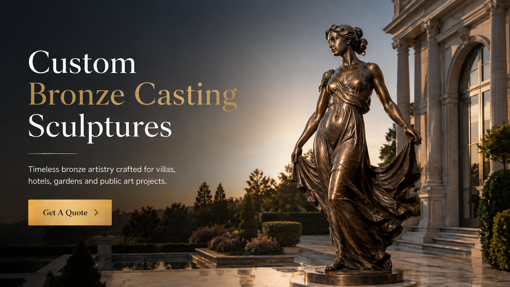 Custom bronze woman sculpture