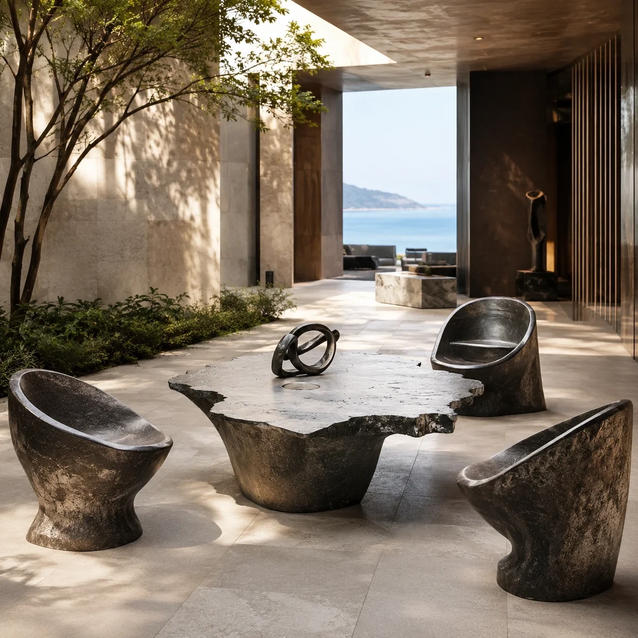 Sculptural outdoor furniture