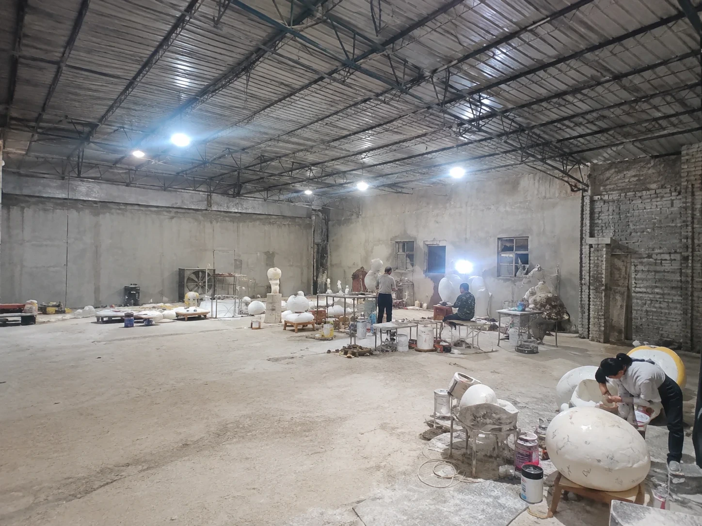 Fiberglass sculpture production workshop