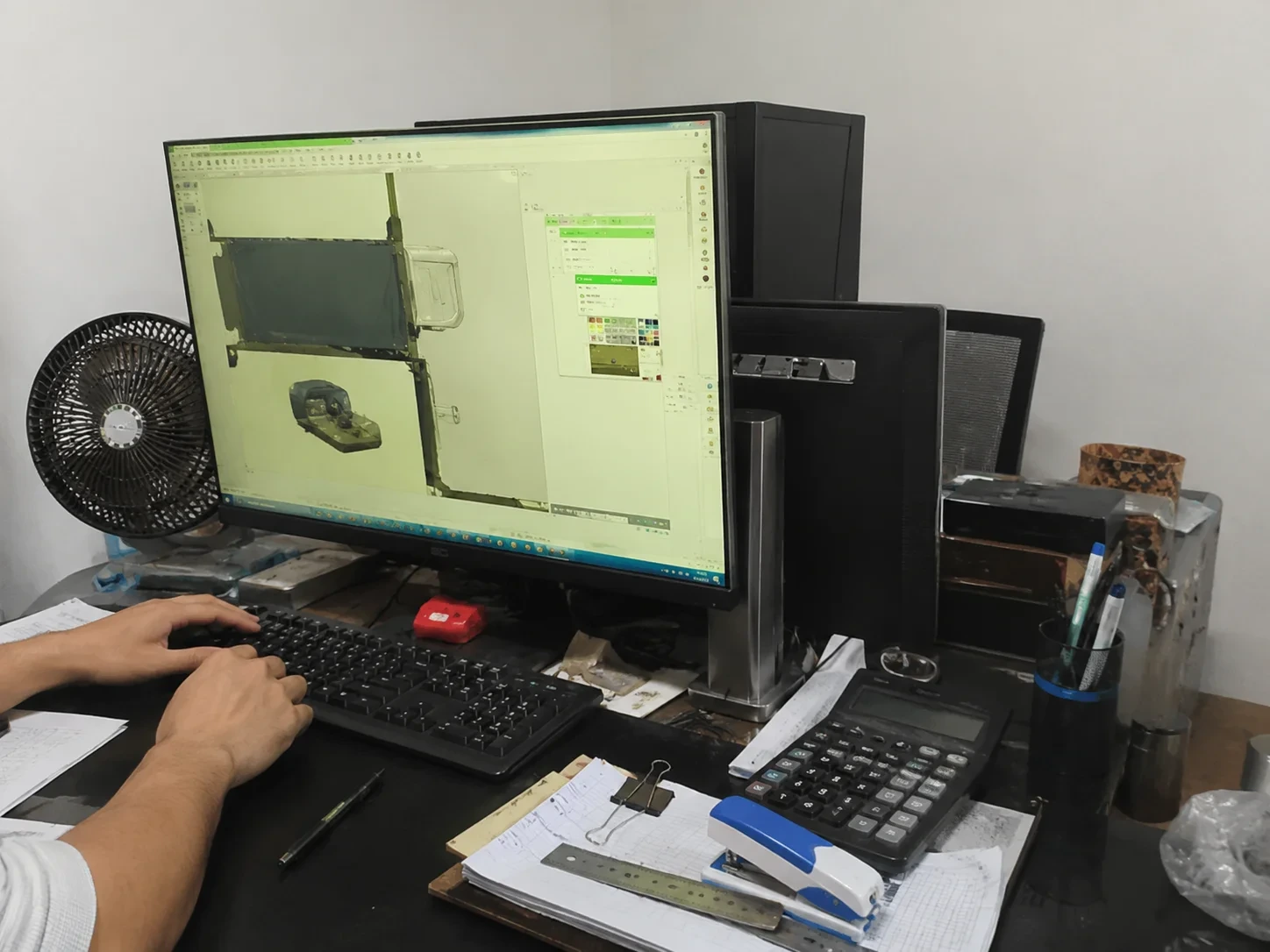 3D and CAD sculpture design workstation